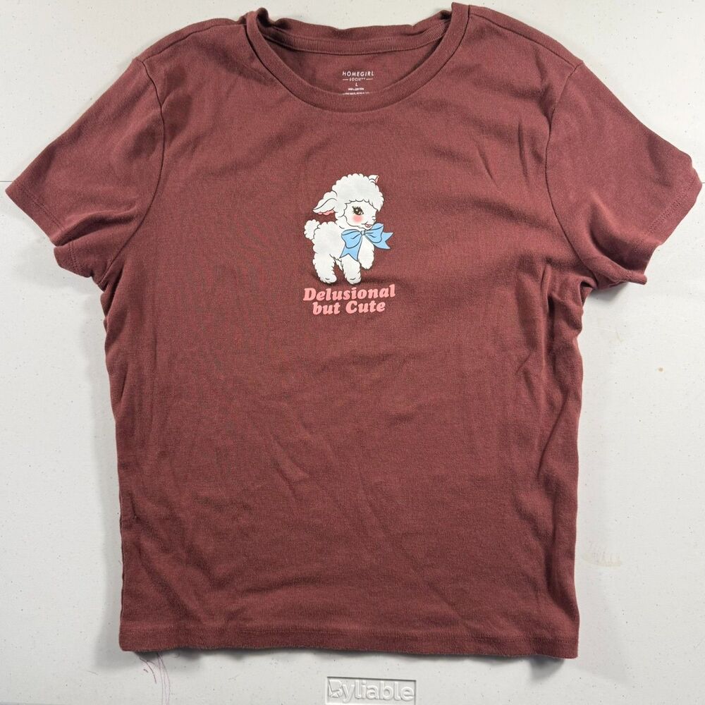 Homegirl Society Brown Sheep shirt Size L